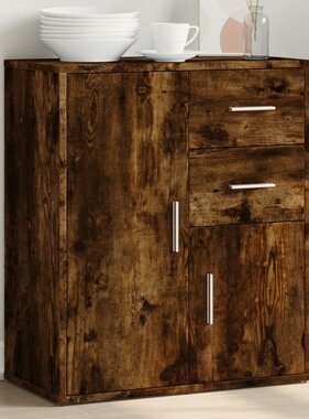 VidaXL Dressoir 60x31x70 cm bewerkt hout gerookt eikenkleurig