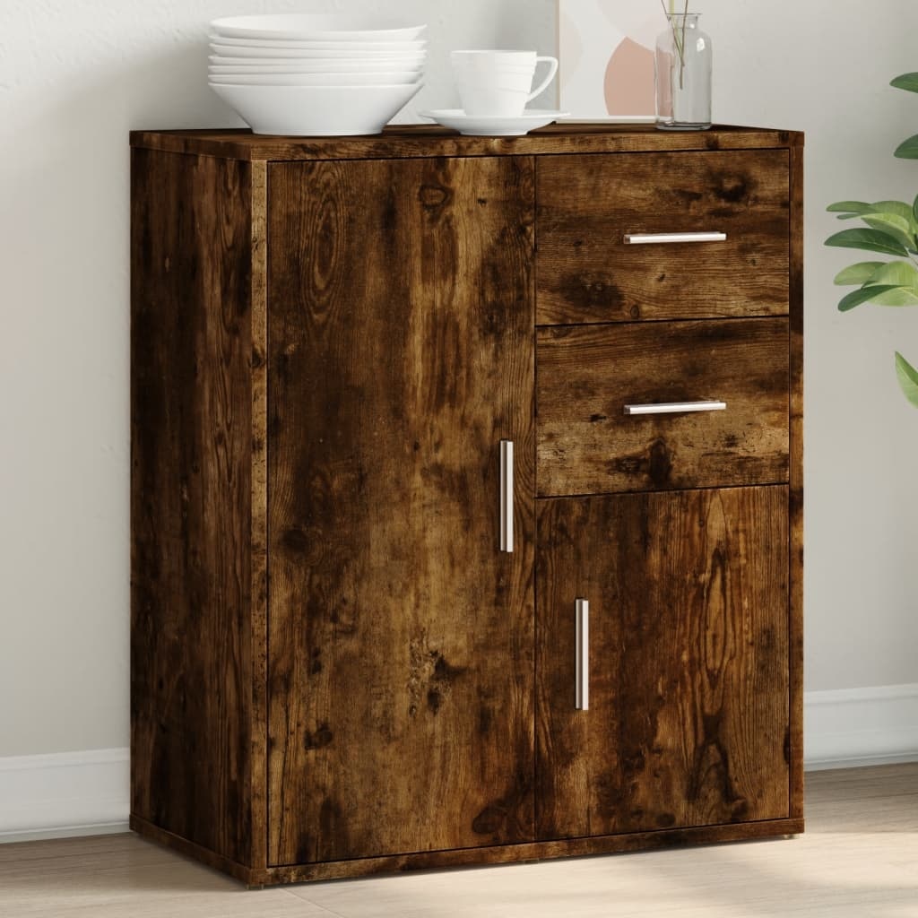 VidaXL Dressoir 60x31x70 cm bewerkt hout gerookt eikenkleurig