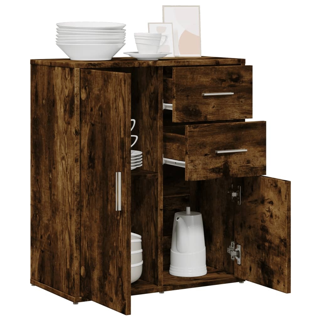 VidaXL Dressoir 60x31x70 cm bewerkt hout gerookt eikenkleurig
