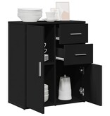 VidaXL Dressoir 60x31x70 cm bewerkt hout zwart