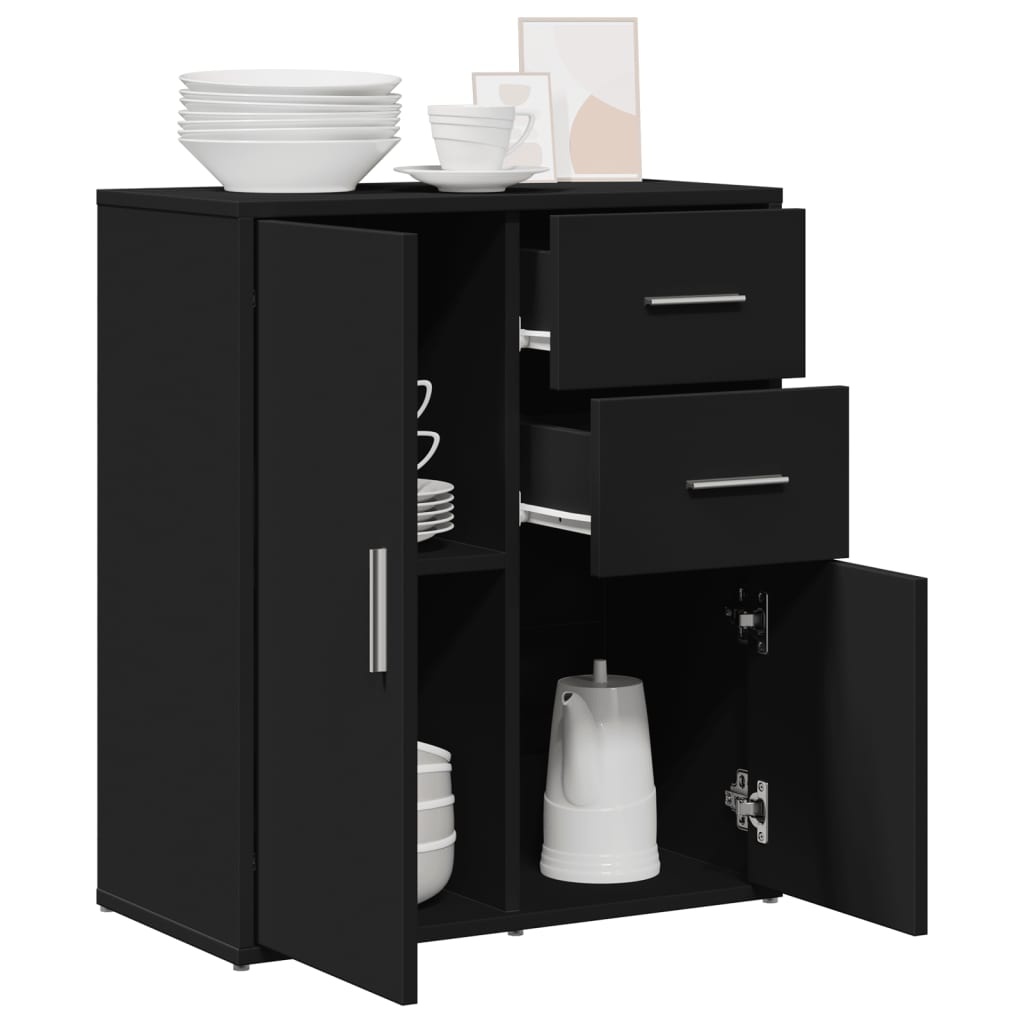 VidaXL Dressoir 60x31x70 cm bewerkt hout zwart