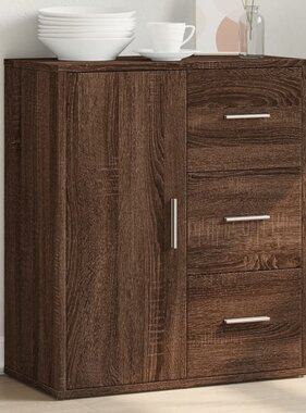 vidaXL Dressoir 60x31x70 cm bewerkt hout bruin eikenkleurig