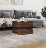 VidaXL Salontafel met LED-verlichting 50x50x40 cm bruin eikenkleur