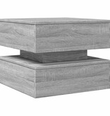 VidaXL Salontafel met LED-verlichting 50x50x40 cm grijs sonoma eiken