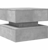 VidaXL Salontafel met LED-verlichting 50x50x40 cm betongrijs