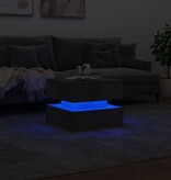 VidaXL Salontafel met LED-verlichting 50x50x40 cm betongrijs