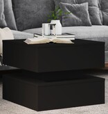 VidaXL Salontafel met LED-verlichting 50x50x40 cm zwart