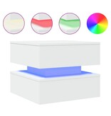 VidaXL Salontafel met LED-verlichting 50x50x40 cm wit
