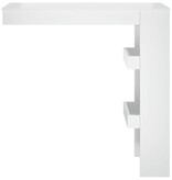 VidaXL Bartafel wandgemonteerd 102x45x103,5 cm hout hoogglans wit