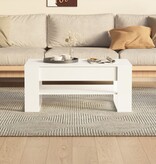 vidaXL Salontafel 102x55x45 cm bewerkt hout hoogglans wit