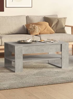 VidaXL Salontafel 102x55x45 cm bewerkt hout betongrijs