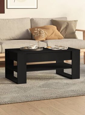 VidaXL Salontafel 102x55x45 cm bewerkt hout zwart