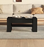 vidaXL Salontafel 102x55x45 cm bewerkt hout zwart