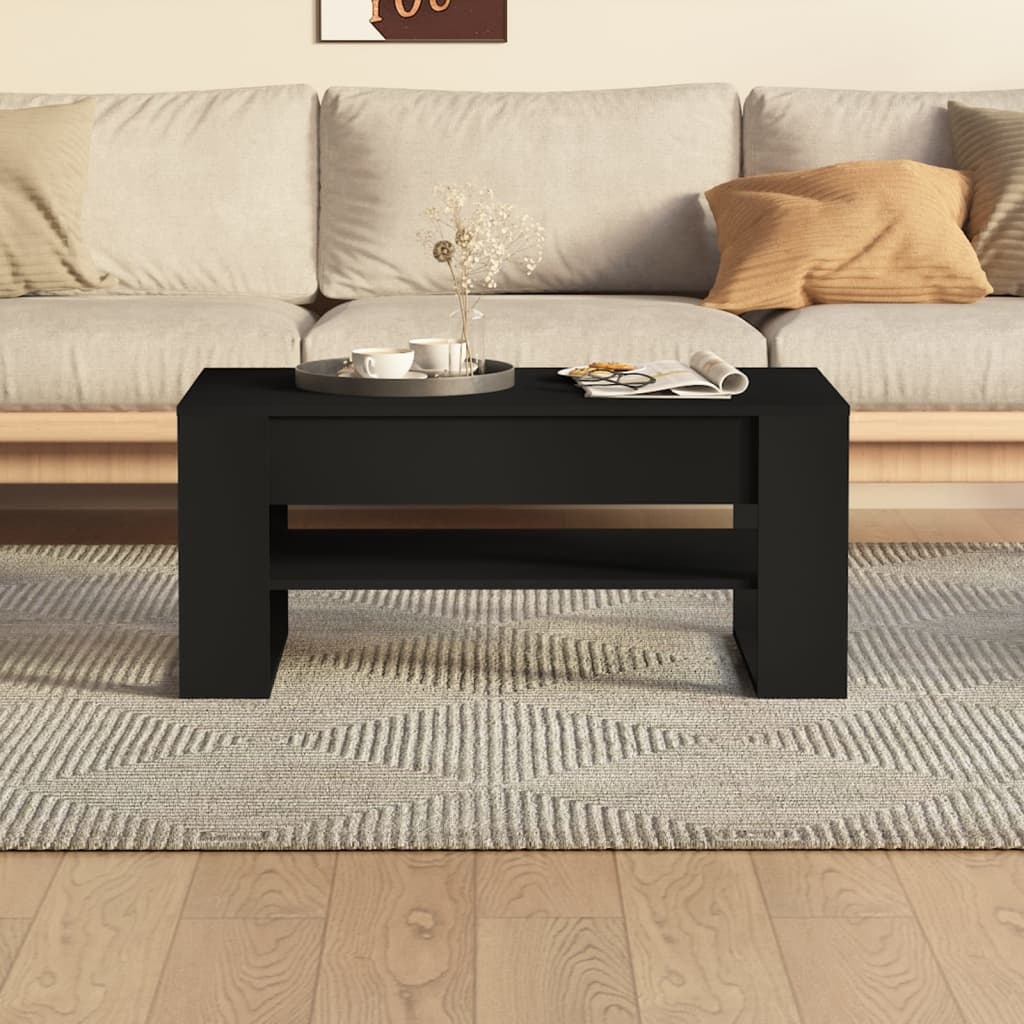 VidaXL Salontafel 102x55x45 cm bewerkt hout zwart