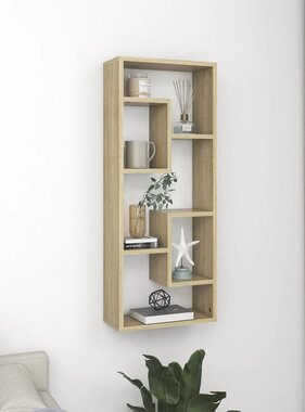 VidaXL Wandschap 36x16x90 cm spaanplaat sonoma eikenkleurig