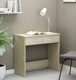 VidaXL Bureau 80x40x75 cm bewerkt hout sonoma eikenkleurig