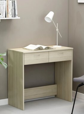 VidaXL Bureau 80x40x75 cm bewerkt hout sonoma eikenkleurig