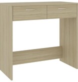 VidaXL Bureau 80x40x75 cm bewerkt hout sonoma eikenkleurig