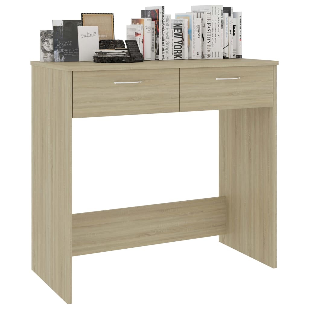 VidaXL Bureau 80x40x75 cm bewerkt hout sonoma eikenkleurig