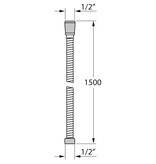 vidaXL Doucheslang Ultrahose 150 cm zwart