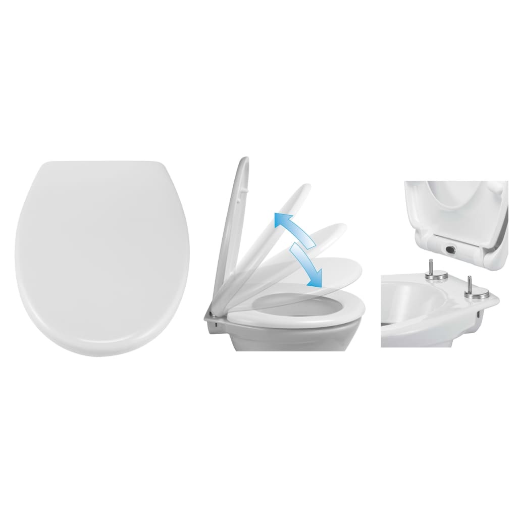 vidaXL Toiletbril met quick release en soft-close