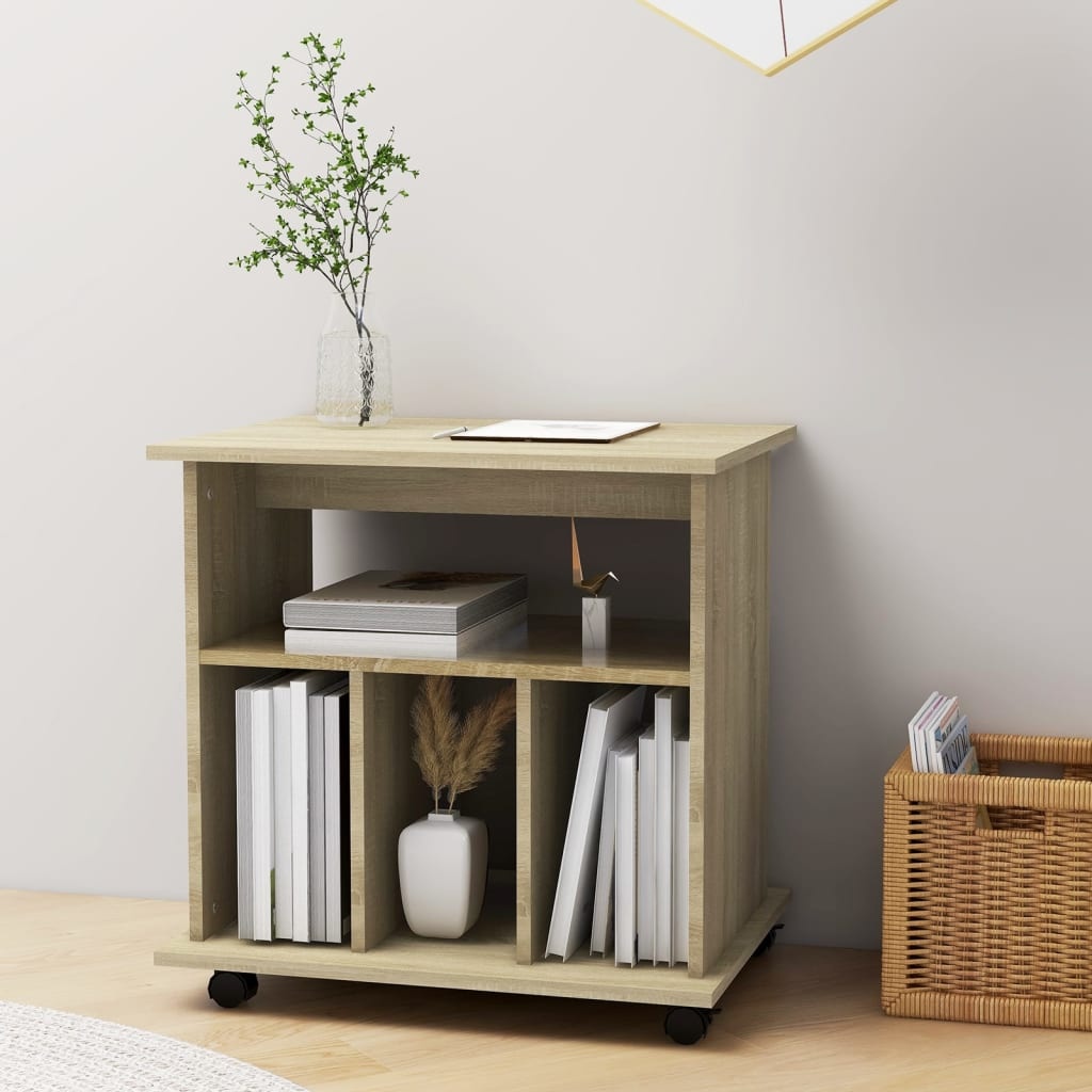 VidaXL Kast verrijdbaar 60x45x60 cm spaanplaat sonoma eikenkleurig