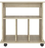 VidaXL Kast verrijdbaar 60x45x60 cm spaanplaat sonoma eikenkleurig