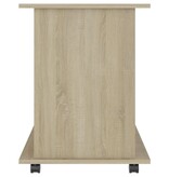 VidaXL Kast verrijdbaar 60x45x60 cm spaanplaat sonoma eikenkleurig