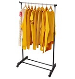 vidaXL Kledingrek met wielen enkele stang 80x42x(90-165) cm