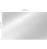VidaXL Zwembadhoes rechthoekig 800x500 cm PE zilverkleurig