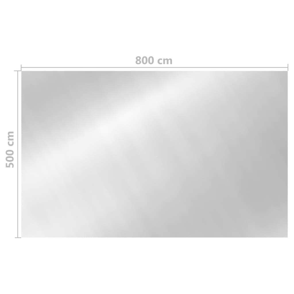 VidaXL Zwembadhoes rechthoekig 800x500 cm PE zilverkleurig