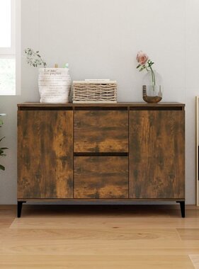 VidaXL Dressoir 104x35x70 cm bewerkt hout gerookt eikenkleurig