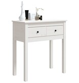 VidaXL Wandtafel 70x35x75 cm massief grenenhout wit