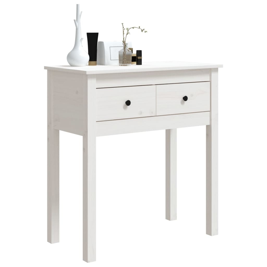 VidaXL Wandtafel 70x35x75 cm massief grenenhout wit