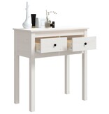 VidaXL Wandtafel 70x35x75 cm massief grenenhout wit