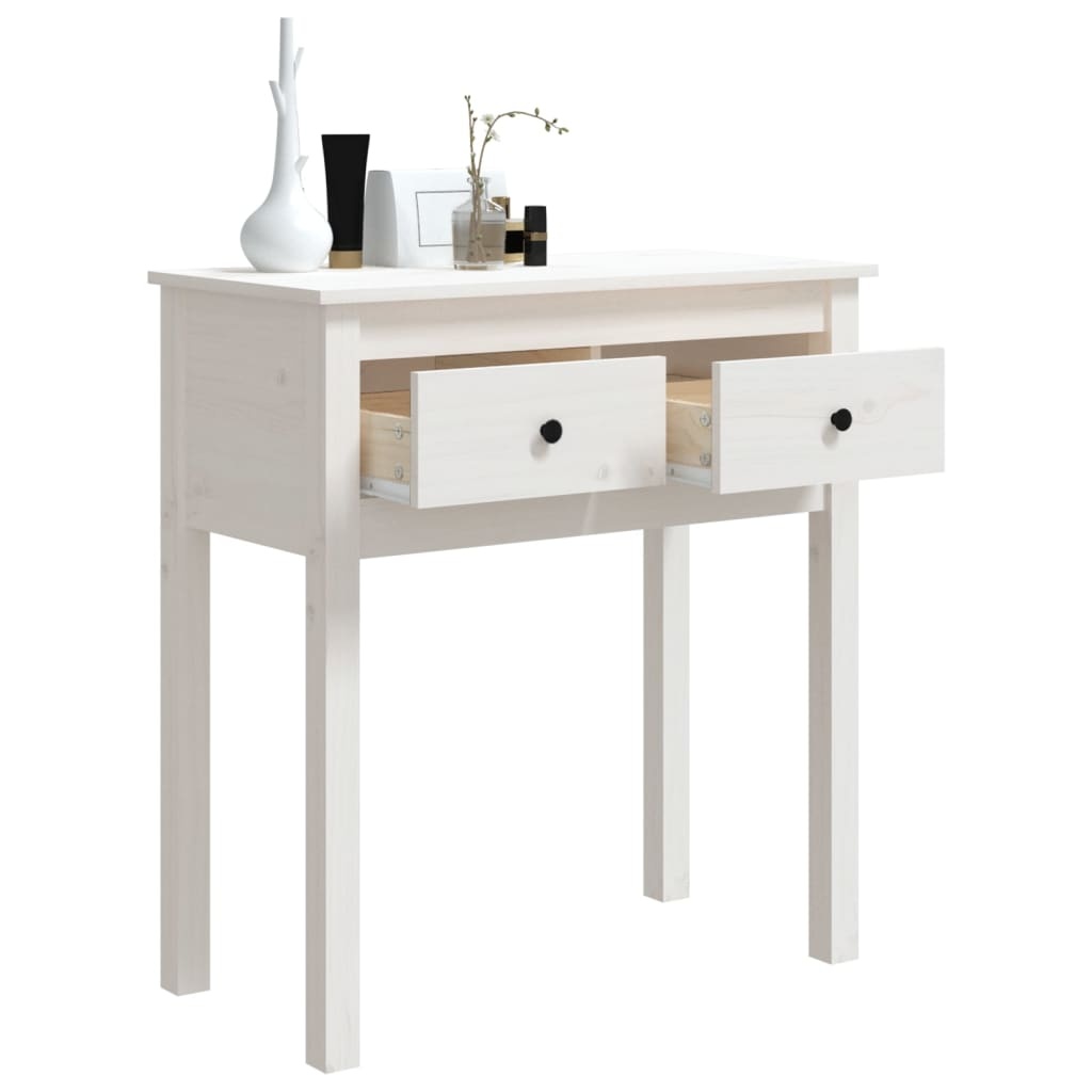 VidaXL Wandtafel 70x35x75 cm massief grenenhout wit