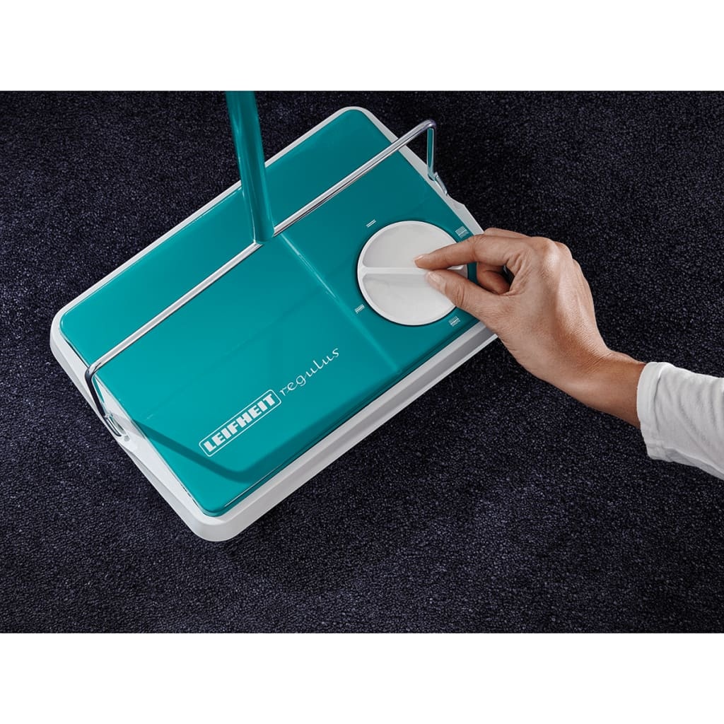 VidaXL Tapijtveger Regulus turquoise en wit 11700