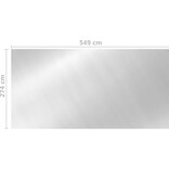 VidaXL Zwembadhoes 549x274 cm PE zilverkleurig
