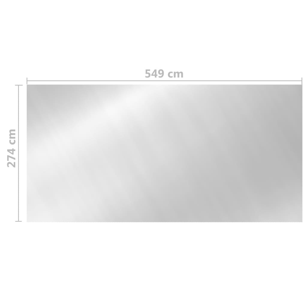 VidaXL Zwembadhoes 549x274 cm PE zilverkleurig