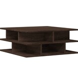 VidaXL Salontafel 70x70x29 cm bewerkt hout bruin eikenkleur