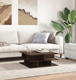 VidaXL Salontafel 70x70x29 cm bewerkt hout bruin eikenkleur