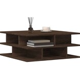 VidaXL Salontafel 70x70x29 cm bewerkt hout bruin eikenkleur