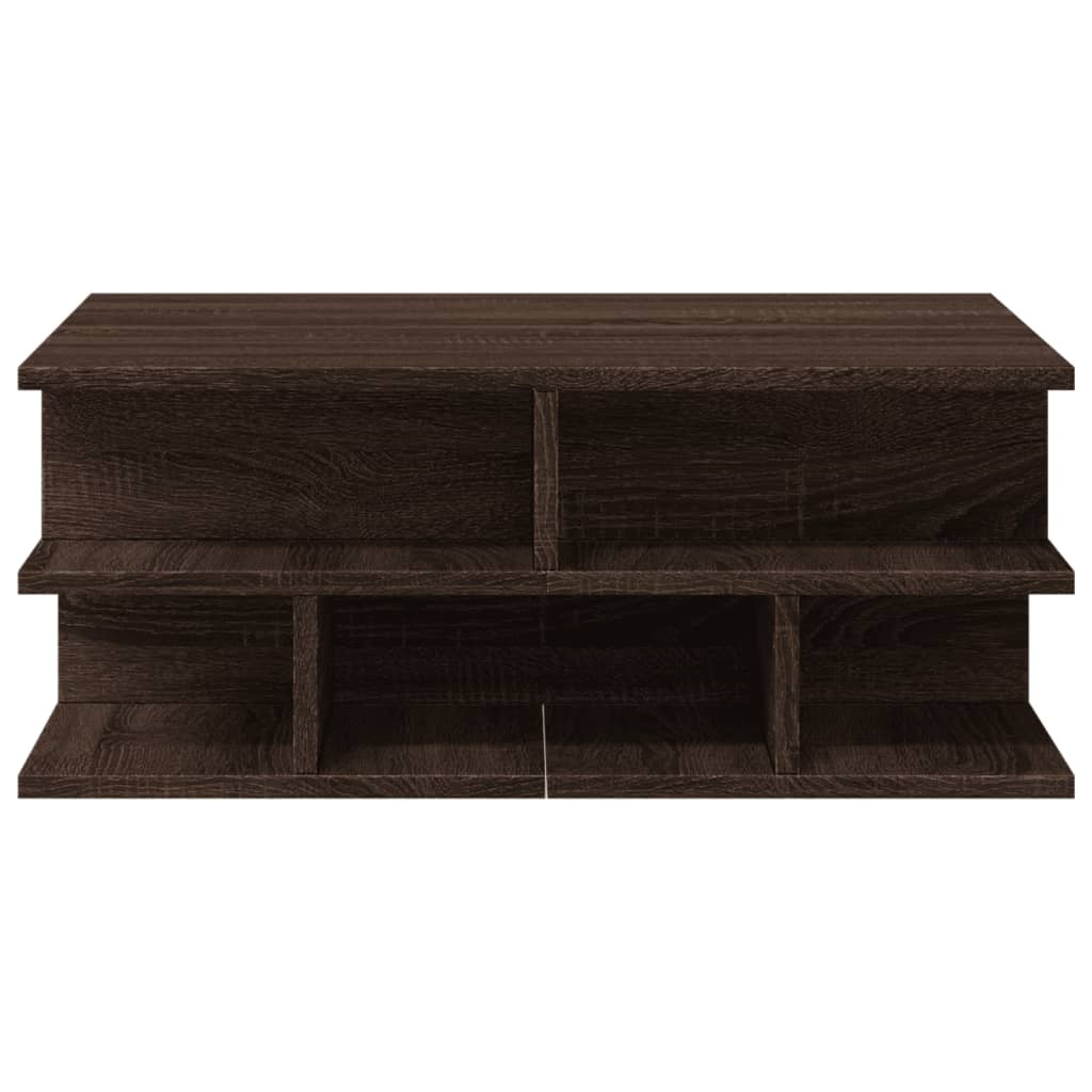 VidaXL Salontafel 70x70x29 cm bewerkt hout bruin eikenkleur