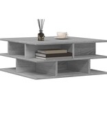 VidaXL Salontafel 70x70x29 cm bewerkt hout grijs sonoma