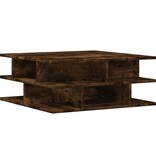 VidaXL Salontafel 70x70x29 cm bewerkt hout gerookt eikenkleurig