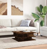 VidaXL Salontafel 70x70x29 cm bewerkt hout gerookt eikenkleurig