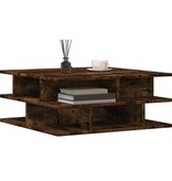 VidaXL Salontafel 70x70x29 cm bewerkt hout gerookt eikenkleurig