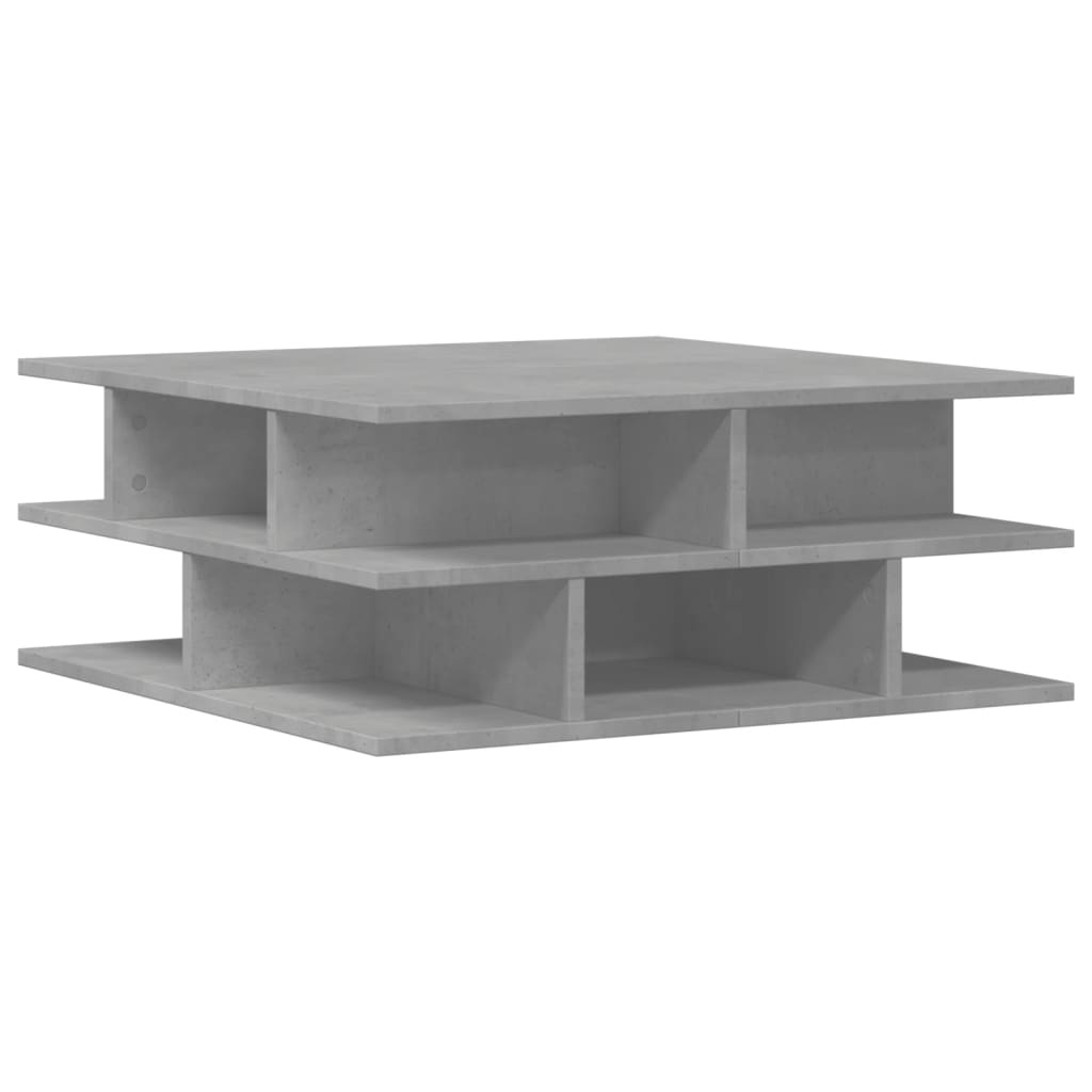 VidaXL Salontafel 70x70x29 cm bewerkt hout betongrijs