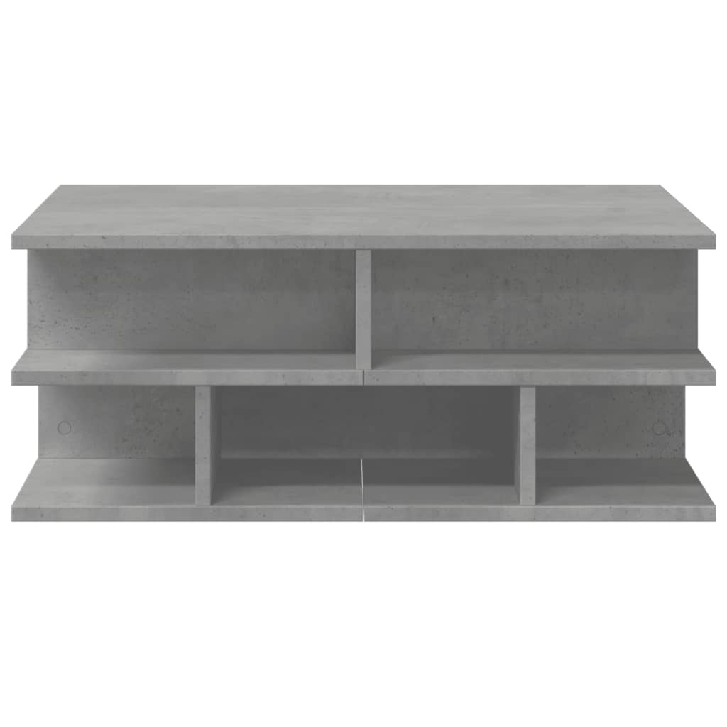 VidaXL Salontafel 70x70x29 cm bewerkt hout betongrijs