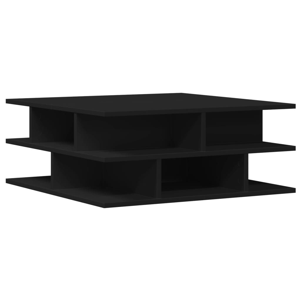 VidaXL Salontafel 70x70x29 cm bewerkt hout zwart